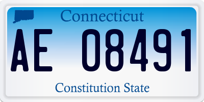 CT license plate AE08491