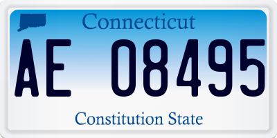 CT license plate AE08495