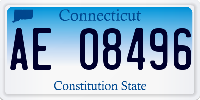 CT license plate AE08496