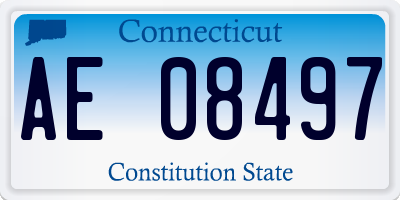 CT license plate AE08497