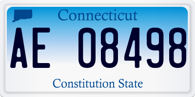 CT license plate AE08498