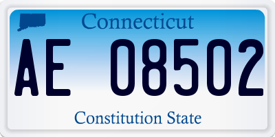 CT license plate AE08502