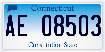 CT license plate AE08503