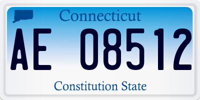 CT license plate AE08512