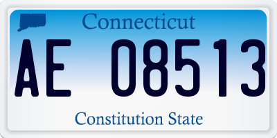 CT license plate AE08513