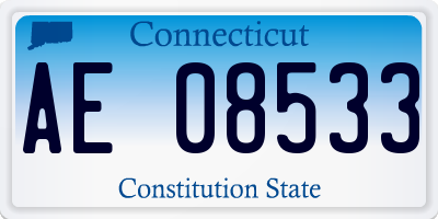CT license plate AE08533