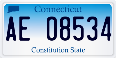 CT license plate AE08534
