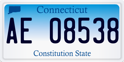 CT license plate AE08538