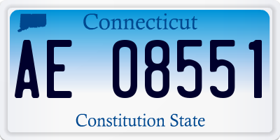 CT license plate AE08551