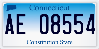 CT license plate AE08554
