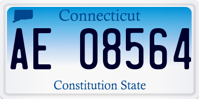 CT license plate AE08564