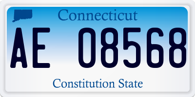 CT license plate AE08568