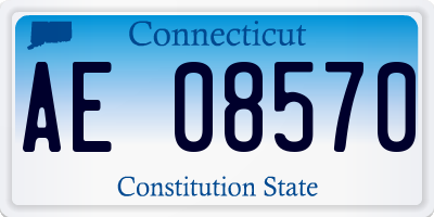 CT license plate AE08570