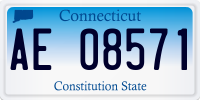 CT license plate AE08571