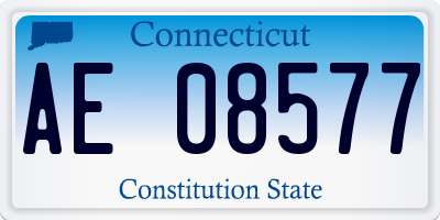 CT license plate AE08577