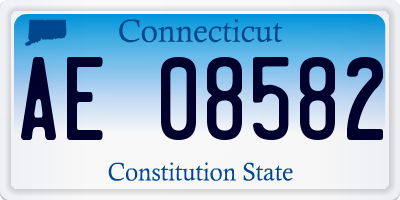 CT license plate AE08582