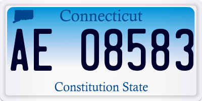 CT license plate AE08583