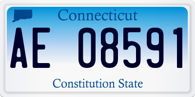 CT license plate AE08591