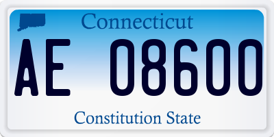 CT license plate AE08600