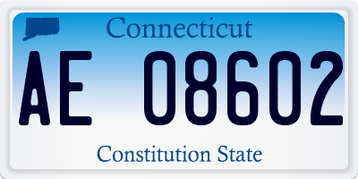 CT license plate AE08602
