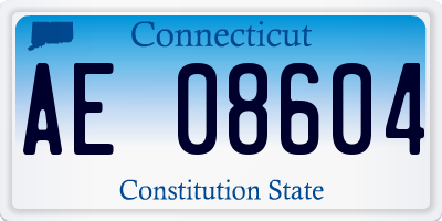 CT license plate AE08604