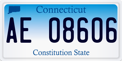 CT license plate AE08606