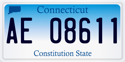 CT license plate AE08611
