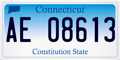 CT license plate AE08613