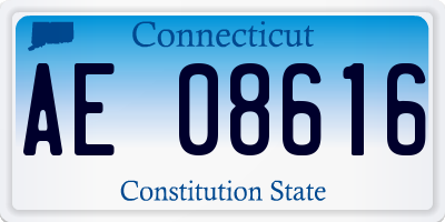 CT license plate AE08616