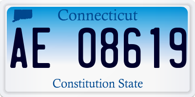 CT license plate AE08619