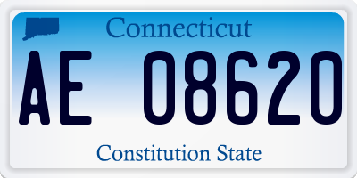 CT license plate AE08620