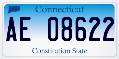 CT license plate AE08622