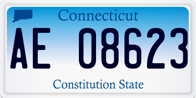 CT license plate AE08623