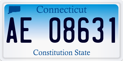 CT license plate AE08631