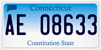 CT license plate AE08633