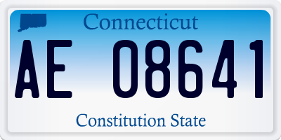CT license plate AE08641