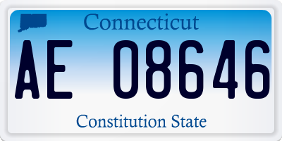 CT license plate AE08646