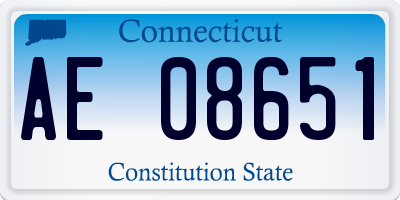 CT license plate AE08651