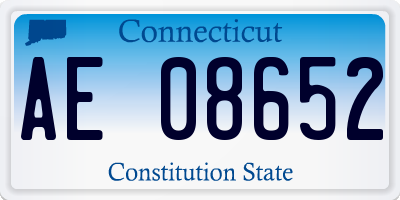 CT license plate AE08652