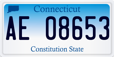 CT license plate AE08653