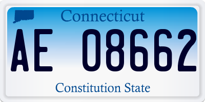 CT license plate AE08662