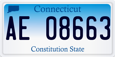 CT license plate AE08663