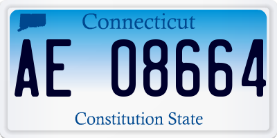 CT license plate AE08664