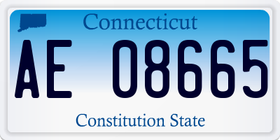 CT license plate AE08665