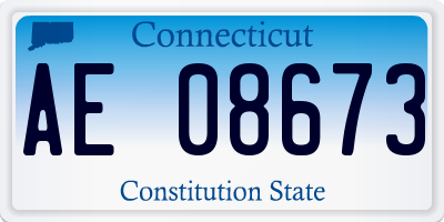 CT license plate AE08673