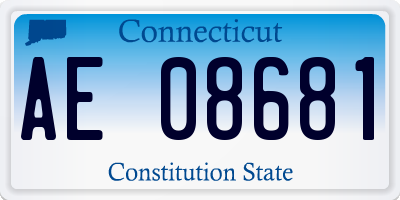 CT license plate AE08681