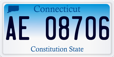 CT license plate AE08706