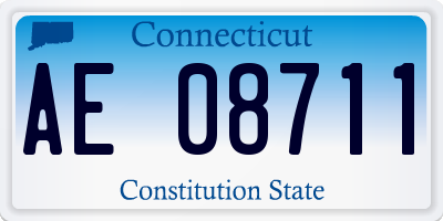 CT license plate AE08711