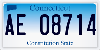 CT license plate AE08714
