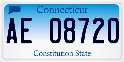 CT license plate AE08720